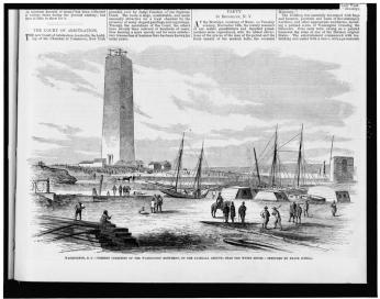 Illustration of Unfinished Washington Monument