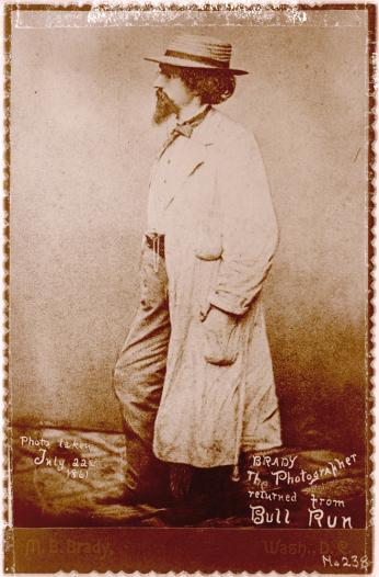 Mathew Brady posing after the Battle of Bull Run