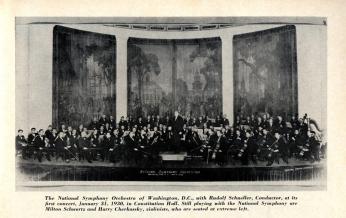 The National Symphony at their inaugural concert on January 31, 1930 (Photo Source: Used with Permission from the NSDAR Archives) The National Symphony at their inaugural concert on January 31, 1930 (Photo Source: Used with Permission from the NSDAR Archives)