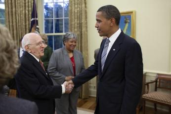 Frank Kameny with President Barack Obama Frank Kameny with President Barack Obama