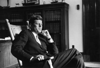 John F. Kennedy in his Senate office in 1959. (Photo source: John F. Kennedy Presidential Library and Museum)