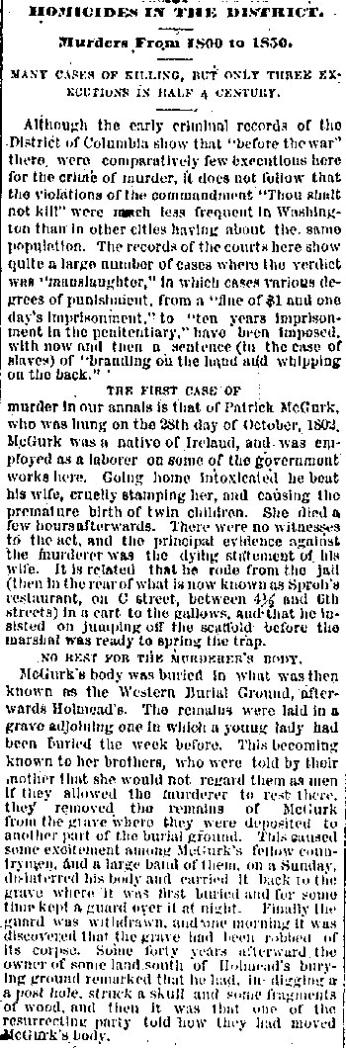 Evening Star article from March 25, 1882.