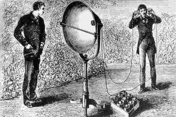 Illustration of the Photophone’s Receiver, Originally From: 1881 1880. http://www.bluehaze.com.au/modlight/ModLightBiblio.htm. https://commons.wikimedia.org/wiki/File:Photophony1.jpg. Illustration of the Photophone’s Receiver, Originally From: 1881 1880. http://www.bluehaze.com.au/modlight/ModLightBiblio.htm. https://commons.wikimedia.org/wiki/File:Photophony1.jpg.