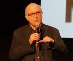 Jeff Krulik leads a discussion about "Led Zeppelin Played Here" after the screening at AFI Silver on January 20, 2013. (Photo: Rick Koplowitz)