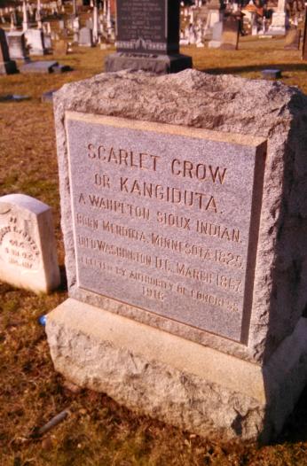 Scarlet Crow's gravestone at Congressional Cemetery