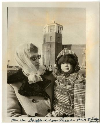 Family members of hostage William Strickland wait outside Lorton during the standoff. (Photo Credit: Geoffrey Gilbert and Ken Heinen, Reprinted with permission of the DC Public Library, Star Collection, © Washington Post.)