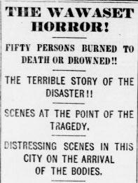 An announcement in The Evening Star about the Wawaset disaster (Source: Library of Congress)