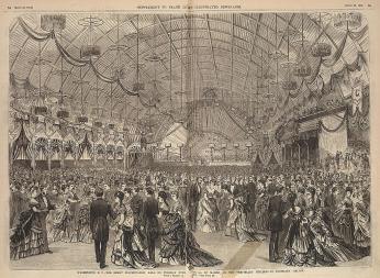The great inauguration ball for Ulysses S. Grant, March 4, 1873, in the temporary building in Judiciary Square, from a sketch by Jas. E. Taylor. (Photo: Library of Congress)