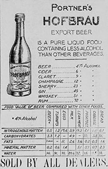 An advertisement for the Tivoli Hofbrau lager