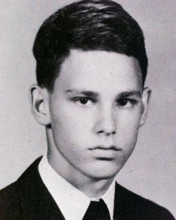 Jim Morrison's high school yearbook photo. (Photo source: George Washington High School yearbook)