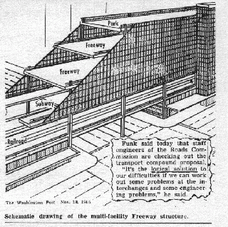 A propsal that incorporated both freeway and subway.