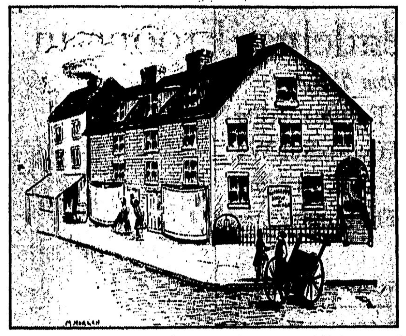 Sketch of Beverley Snow's restaurant at the corner of 6th St. and Pennsylvania Ave, as printed in September 25, 1932 Evening Star newspaper.