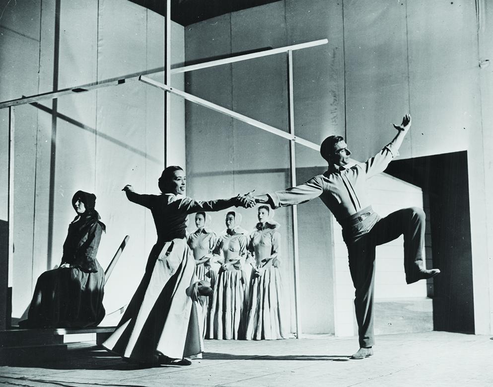 The Martha Graham Dance Company performs “Appalachian Spring” on the stage of the Library’s Coolidge Auditorium on Oct. 30, 1944. The Elizabeth Sprague Coolidge Foundation Collection, Music Division.