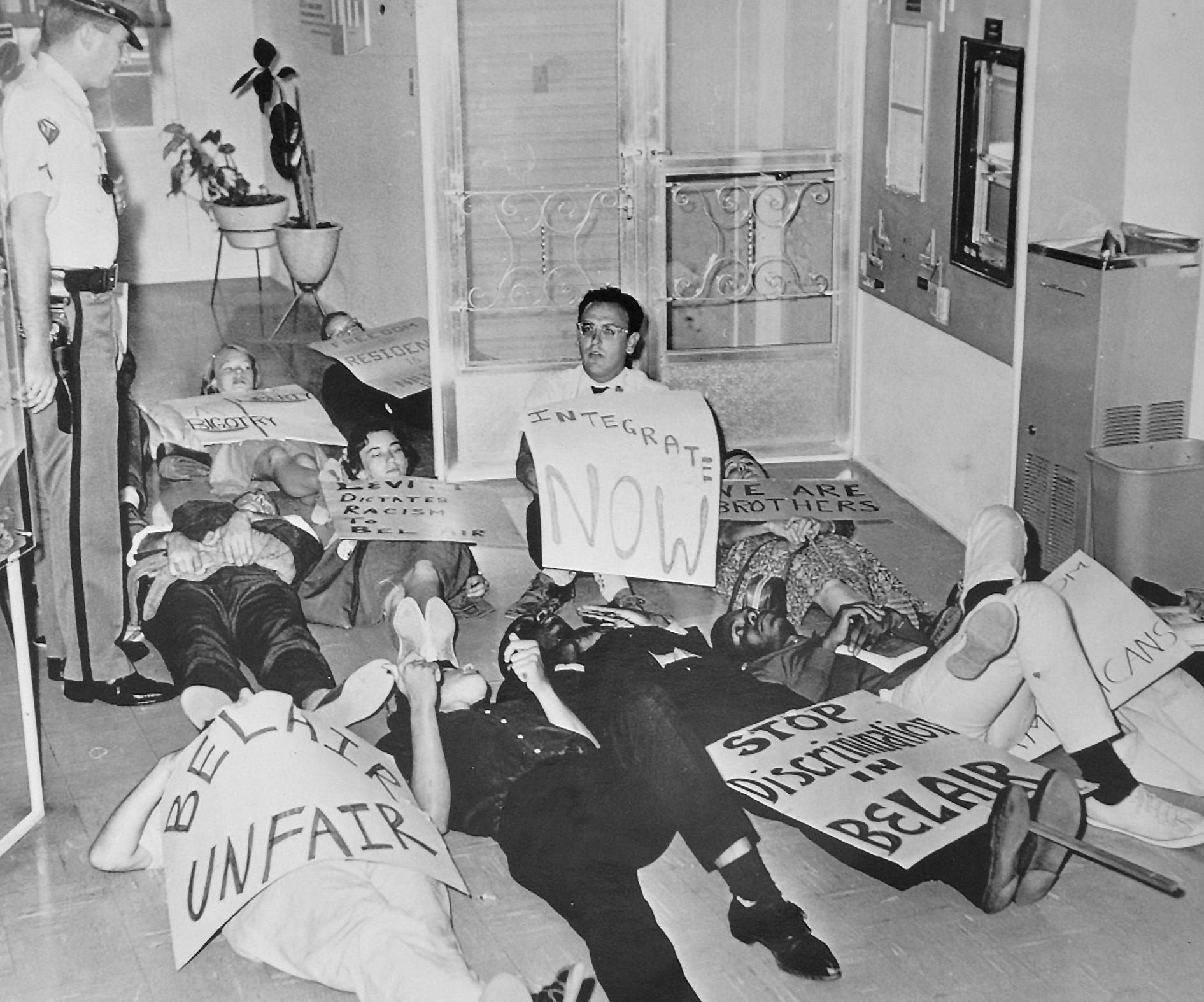 Protesters stage a sit-in at Belair at Bowie