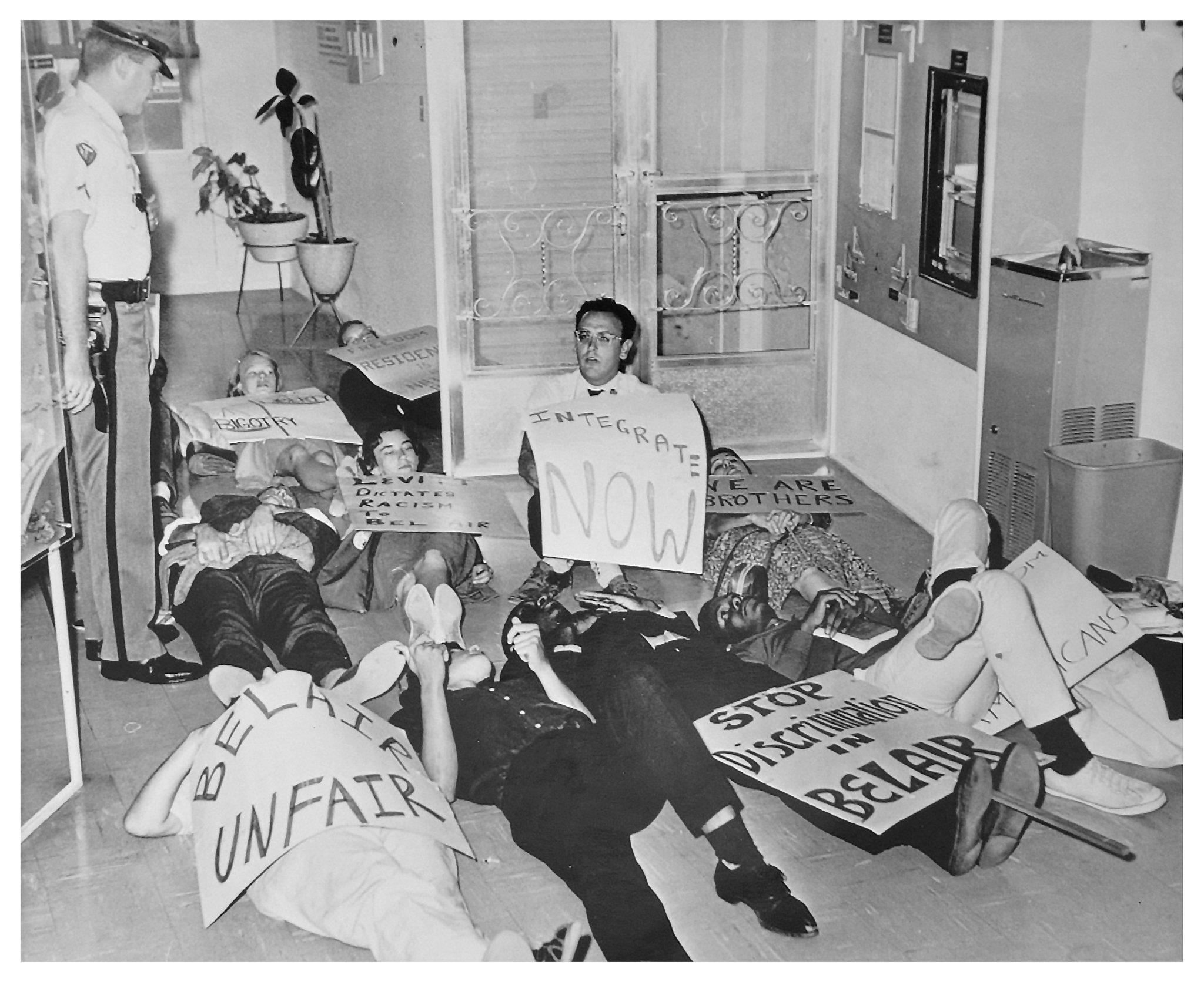 Protesters stage a sit-in at Belair at Bowie