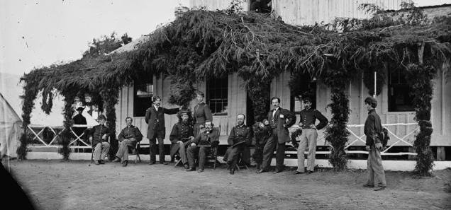 Gen. Martin D. Hardin and staff at Fort Slocum (Credit: LOC) Gen. Martin D. Hardin and staff at Fort Slocum (Credit: LOC)